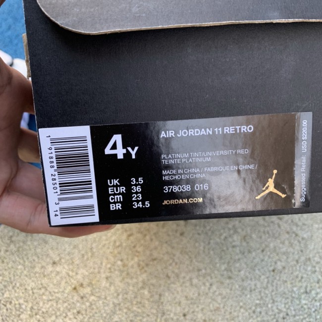 Authentic Air Jordan 11 “Platinum Tint” GS