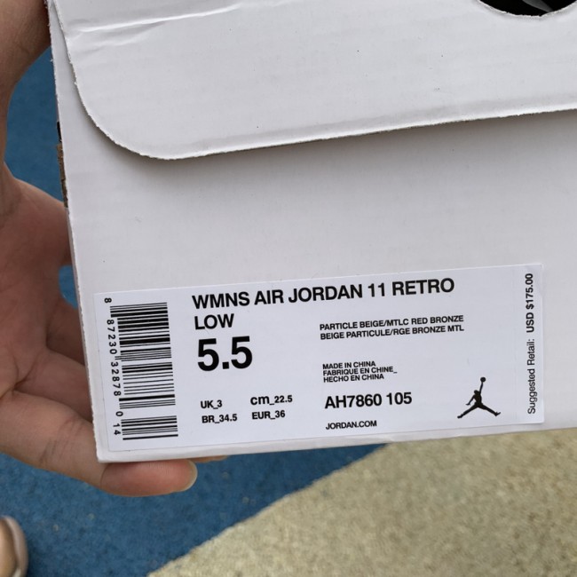 Authentic Air Jordan 11 Low GS “Rose Gold”