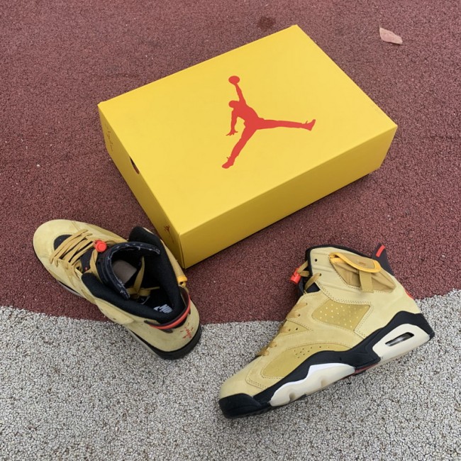 Authentic Travis Scott x Air Jordan 6 Retro Wheat Yellow