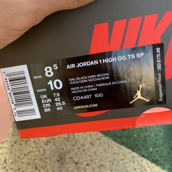 Authentic Travis Scott x Air Jordan 1 Retro High OG TS SP