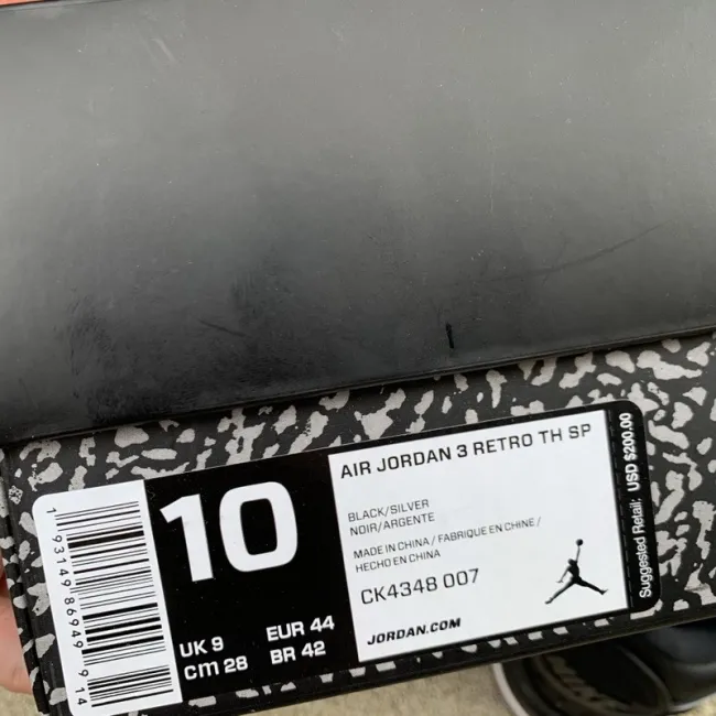Air Jordan 3 Retro Tinker “Black Cement”