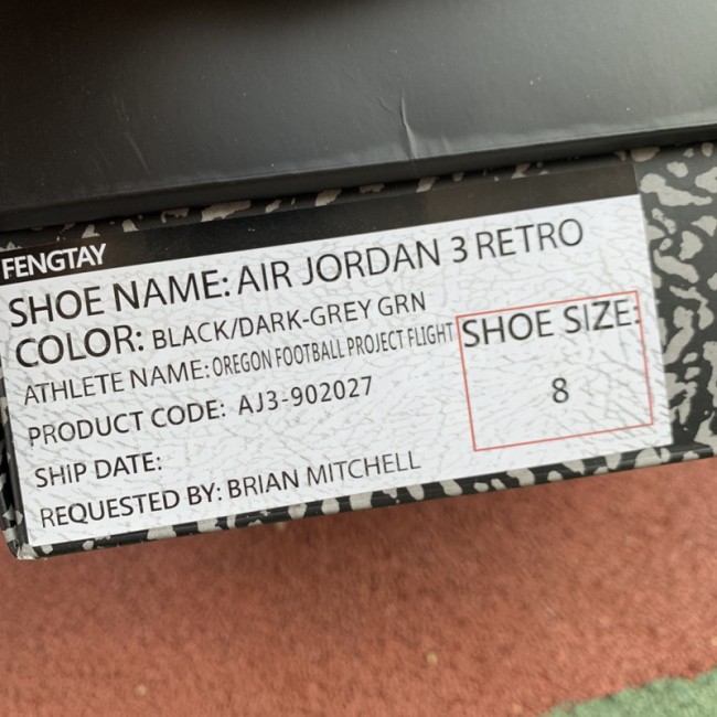 Air Jordan 3 Retro Oregon Ducks Black