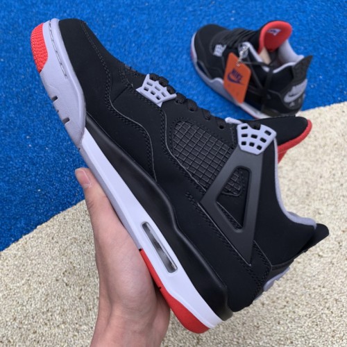 Authentic Air Jordan 4 Bred 2019