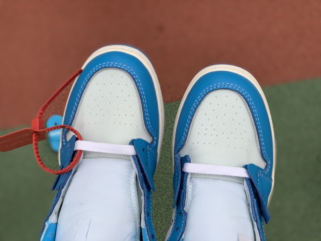 Authentic Air Jordan 1 Retro High Off-White University Blue