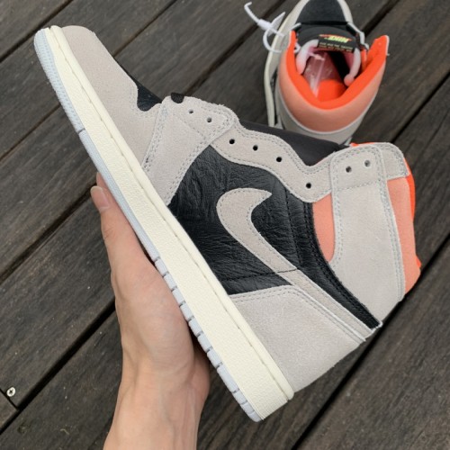 Authentic Cspace Air Jordan 1 Retro OG High Grey Pink