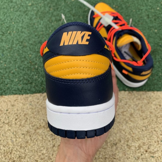 Authentic OFF-WHITE x Nike Dunk Low “University Gold”