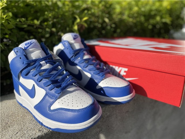 Authentic Nike Dunk Hi Blue White