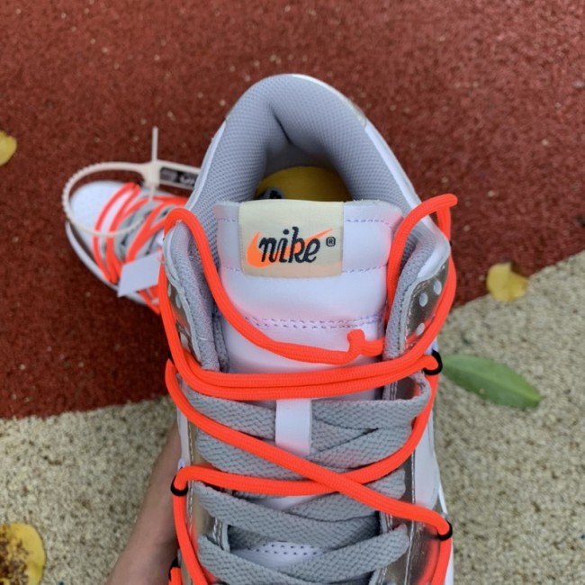 Authentic OFF-WHITE x Nike Dunk Low Silver