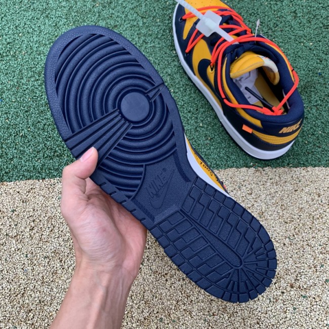 Authentic OFF-WHITE x Nike Dunk Low “University Gold”