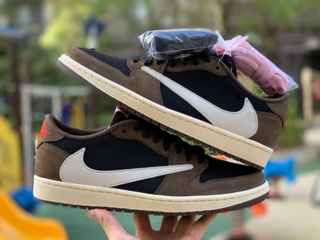 Authentic Travis Scott x Air Jordan 1 Retro Low “Dark Mocha”