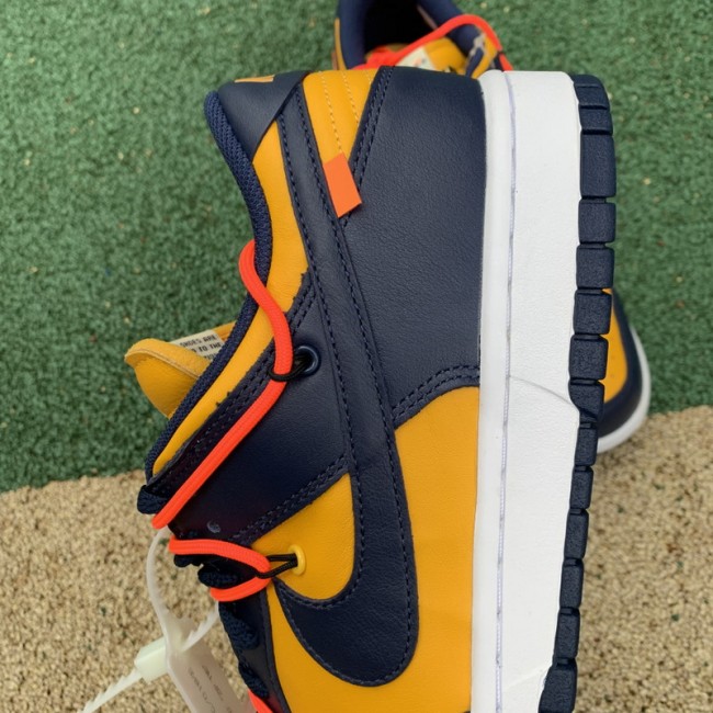 Authentic OFF-WHITE x Nike Dunk Low “University Gold”