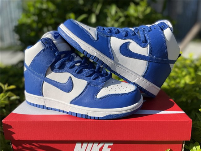 Authentic Nike Dunk Hi Blue White
