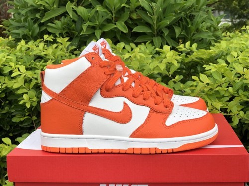 Authentic Nike Dunk High Syracuse Orange White