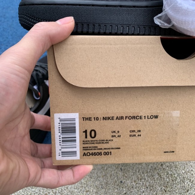 Authentic OFF-WHITE x Nike Air Force 1 Low Black