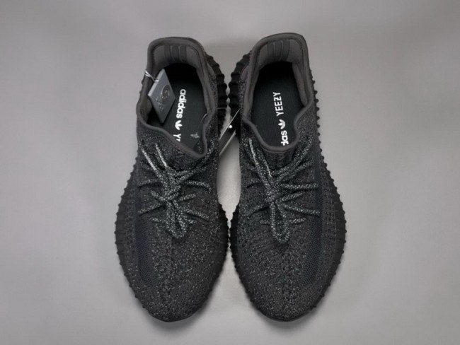 Authentic Yeezy Boost 350 V2 Static Black full-reflective