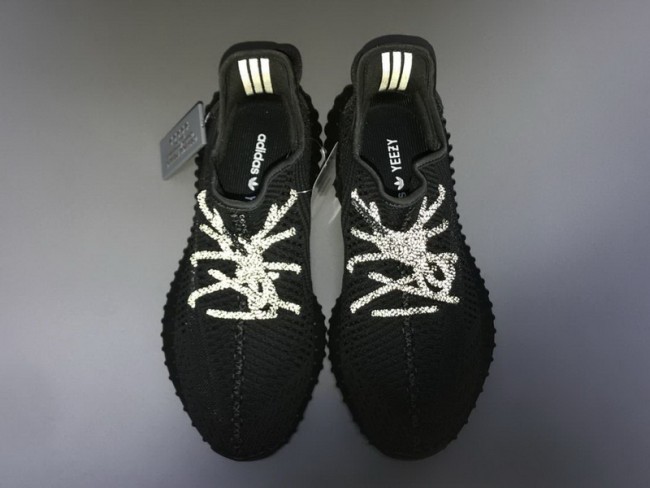 Authentic Yeezy Boost 350 V2 Black Static Non-Reflective