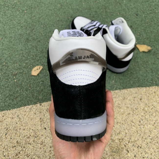 Authentic Nike Dunk High Slam Jam White Black