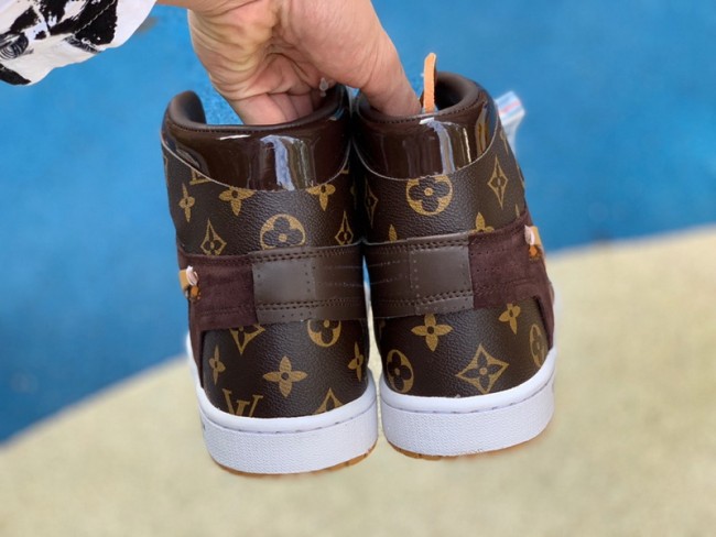 Authentic LV X OFF White X Air Jordan 1 Retro