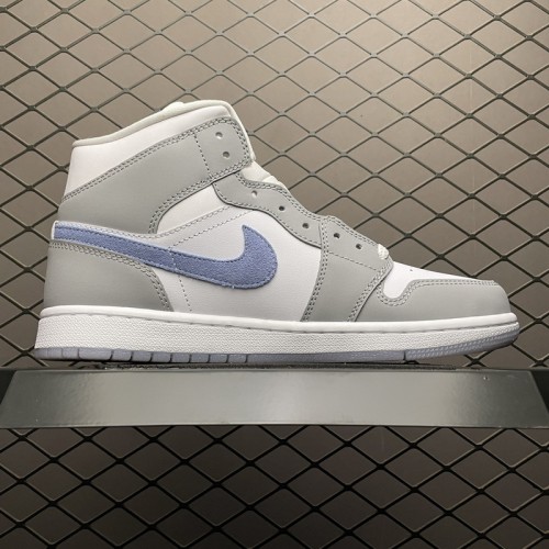 Air Jordan 1 Mid Wolf Grey Aluminum