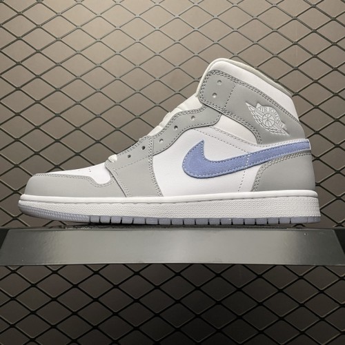 Air Jordan 1 Mid Wolf Grey Aluminum