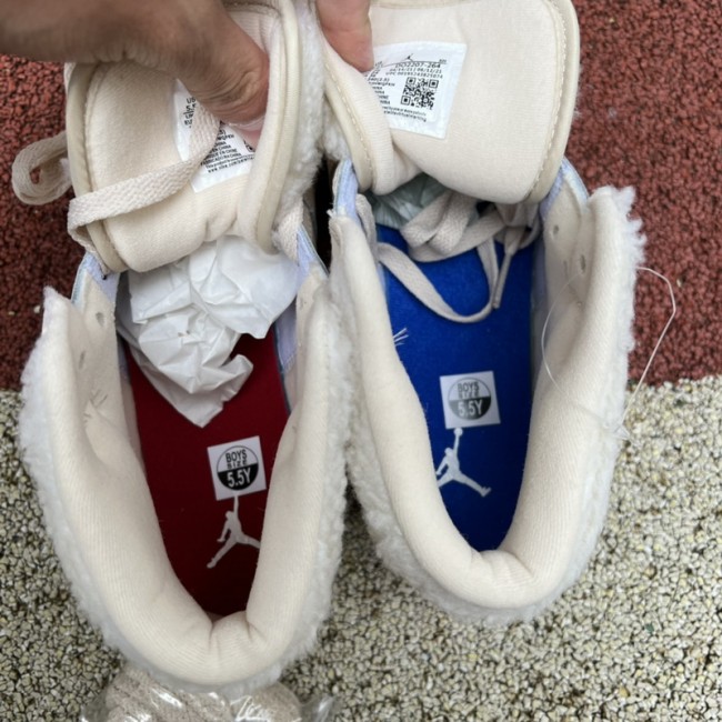 Air Jordan 1 Mid Fleece Pearl White