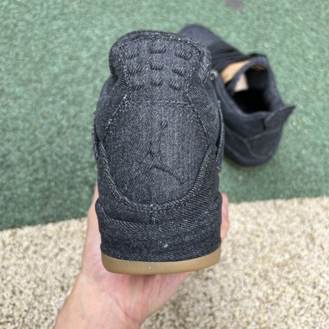 Authentic Levi’s x Air Jordan 4 Black