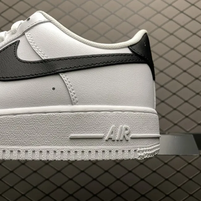 Nike Air Force 1 Low 07 Essential White Black Gold Mini Swoosh