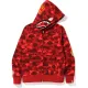 BAPE Color Camo PONR Shark Full Zip Hoodie Red