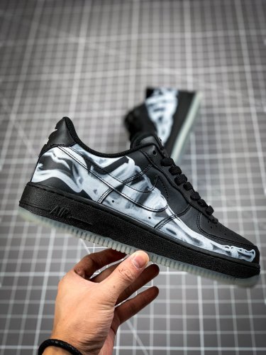 Nike Air Force 1 Low Black Skeleton Halloween