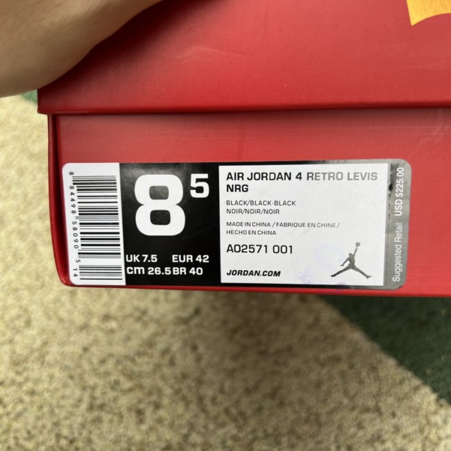 Air Jordan 4 Retro Levi's Black
