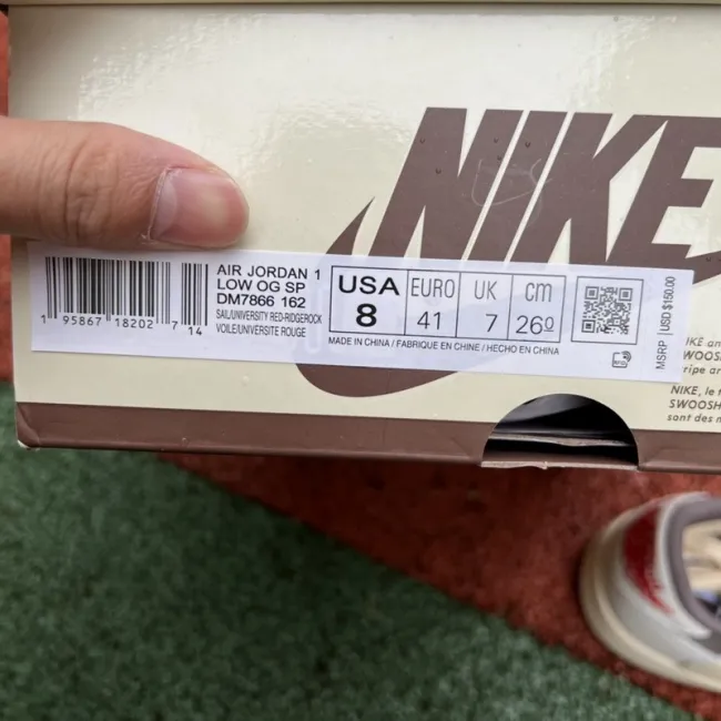 Air Jordan 1 Retro Low X Travis Scott Reverse Mocha