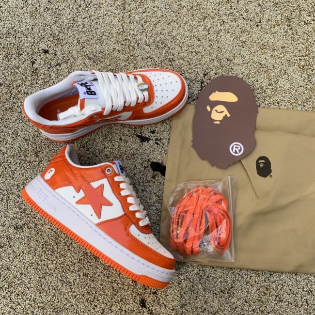 A Bathing Ape Bape Sta Low Orange