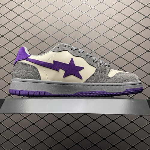 A Bathing Ape Court Sta Mist Grey Royal Purple