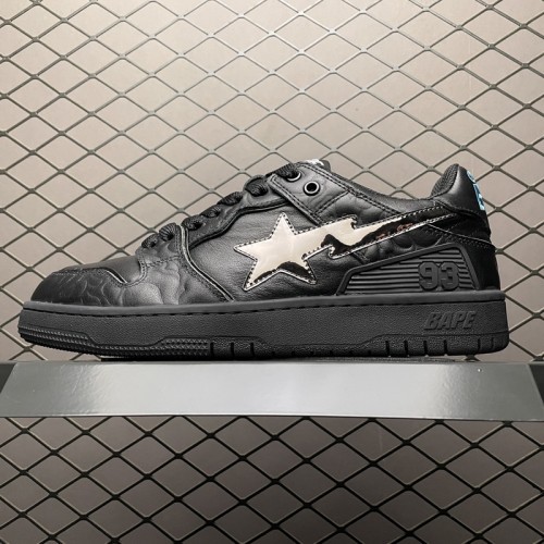 A Bathing Ape Bape SK8 Sta Black Silver