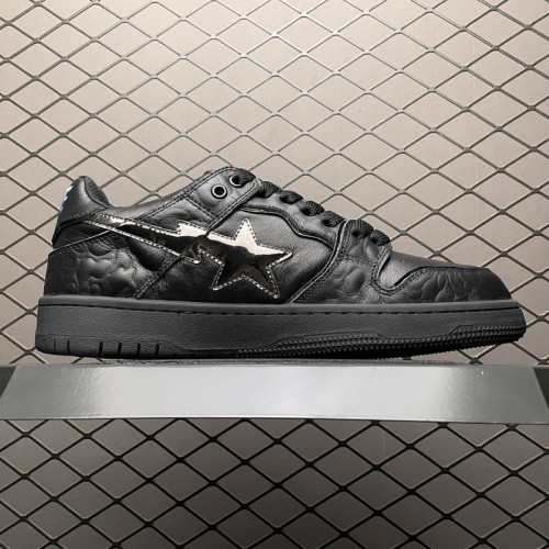 A Bathing Ape Bape SK8 Sta Black Silver