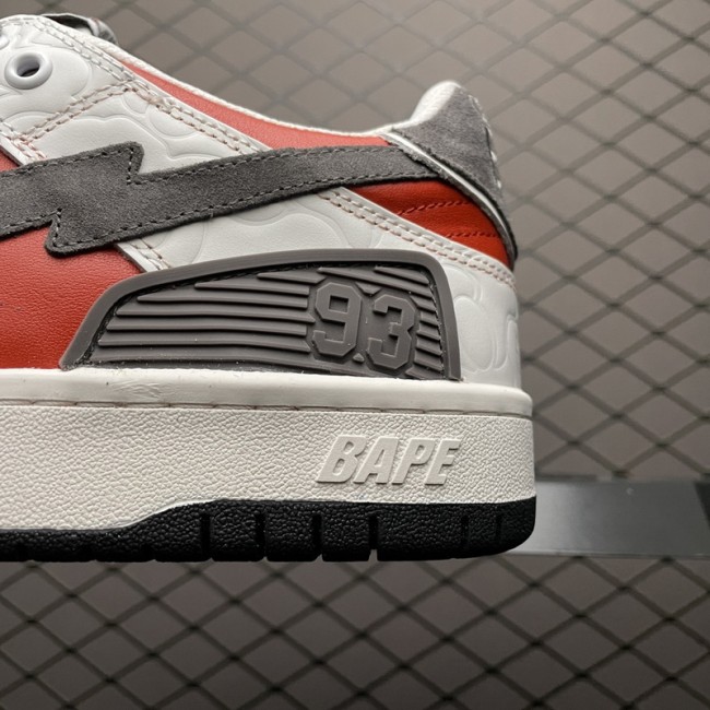 A Bathing Ape Bape SK8 Sta White Red