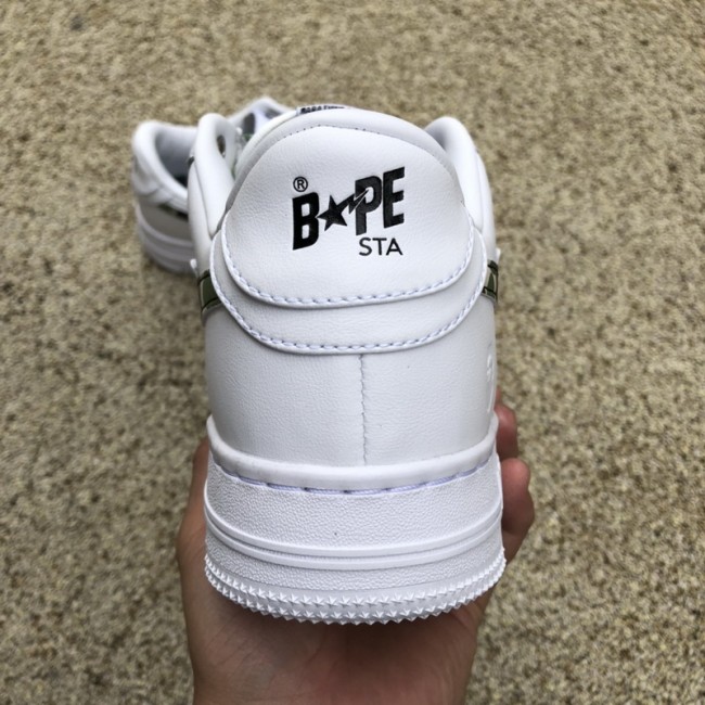 A Bathing Ape Bape Sta Low White ABC Camo Green