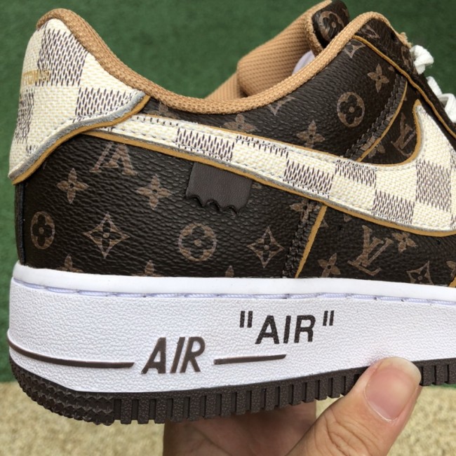 Nike Air Force 1 Low Louis Vuitton Monogram Brown Damier Azur