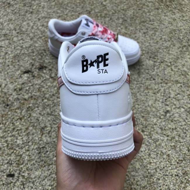 A Bathing Ape Bape Sta Low White ABC Camo Pink