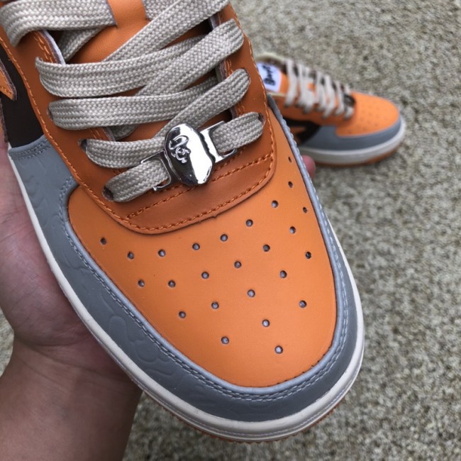 A Bathing Ape Bape Sta Low Grey Orange