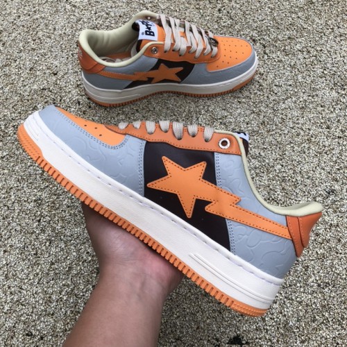 A Bathing Ape Bape Sta Low Grey Orange