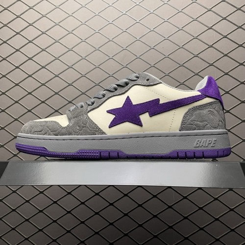 A Bathing Ape Court Sta Mist Grey Royal Purple