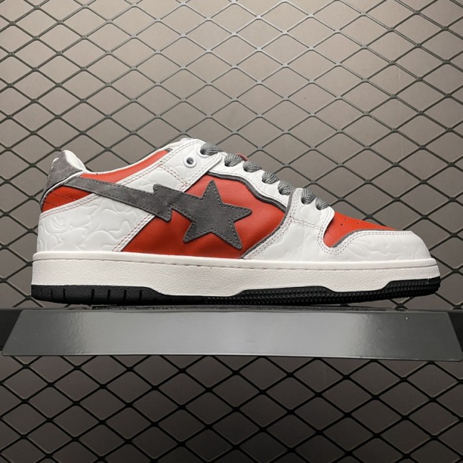 A Bathing Ape Bape SK8 Sta White Red