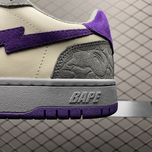 A Bathing Ape Court Sta Mist Grey Royal Purple