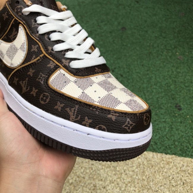 Nike Air Force 1 Low Louis Vuitton Monogram Brown Damier Azur