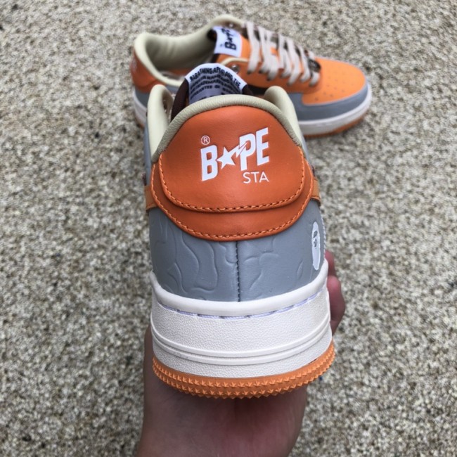 A Bathing Ape Bape Sta Low Grey Orange