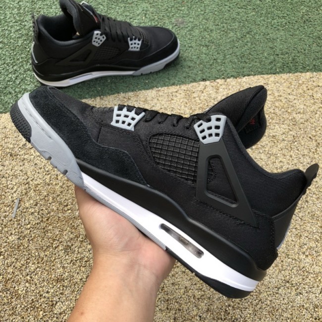 Air Jordan 4 Black Canvas