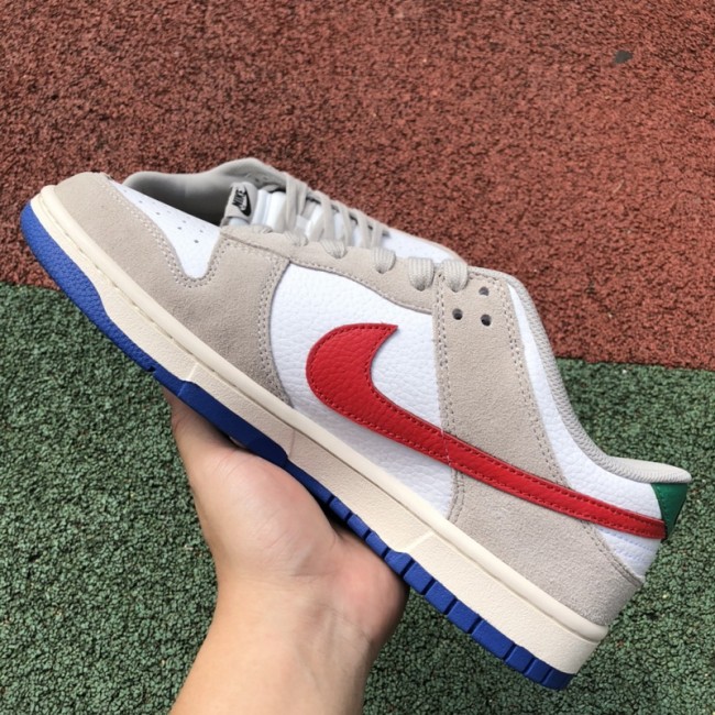 Nike Dunk Low Light Iron Ore Red Blue