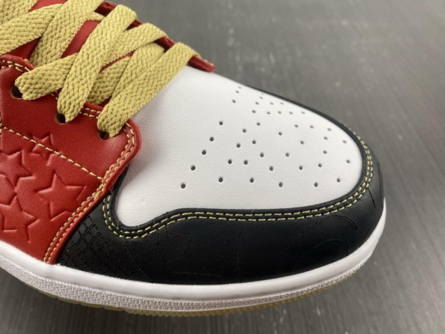 Air Jordan 1 Mid XQ White Black Sport Red