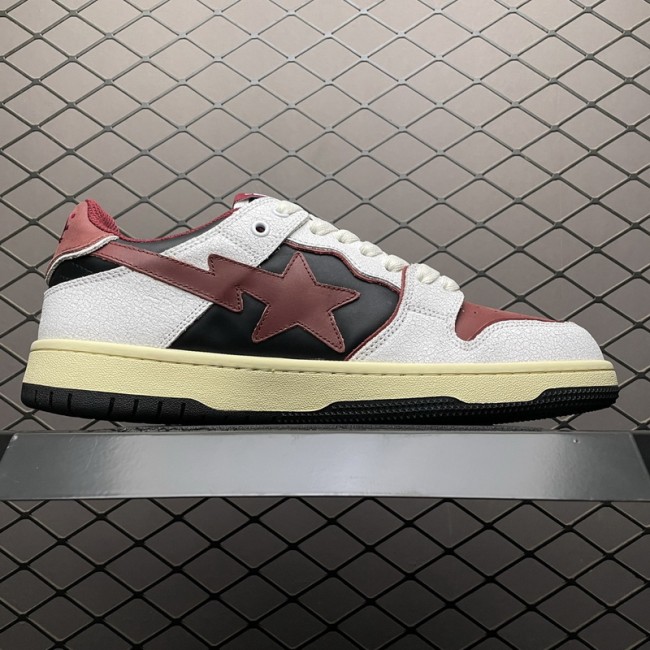 A Bathing Ape Bape SK8 Sta Vintage White Red